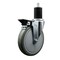 Service Caster 6'' Gray Poly Swivel 1-3/4'' Expanding Stem Caster with Brake SCC-EX20S614-PPUB-PLB-134 - alternate 1